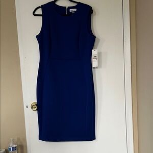 Elegant Blue Sleeveless Dress